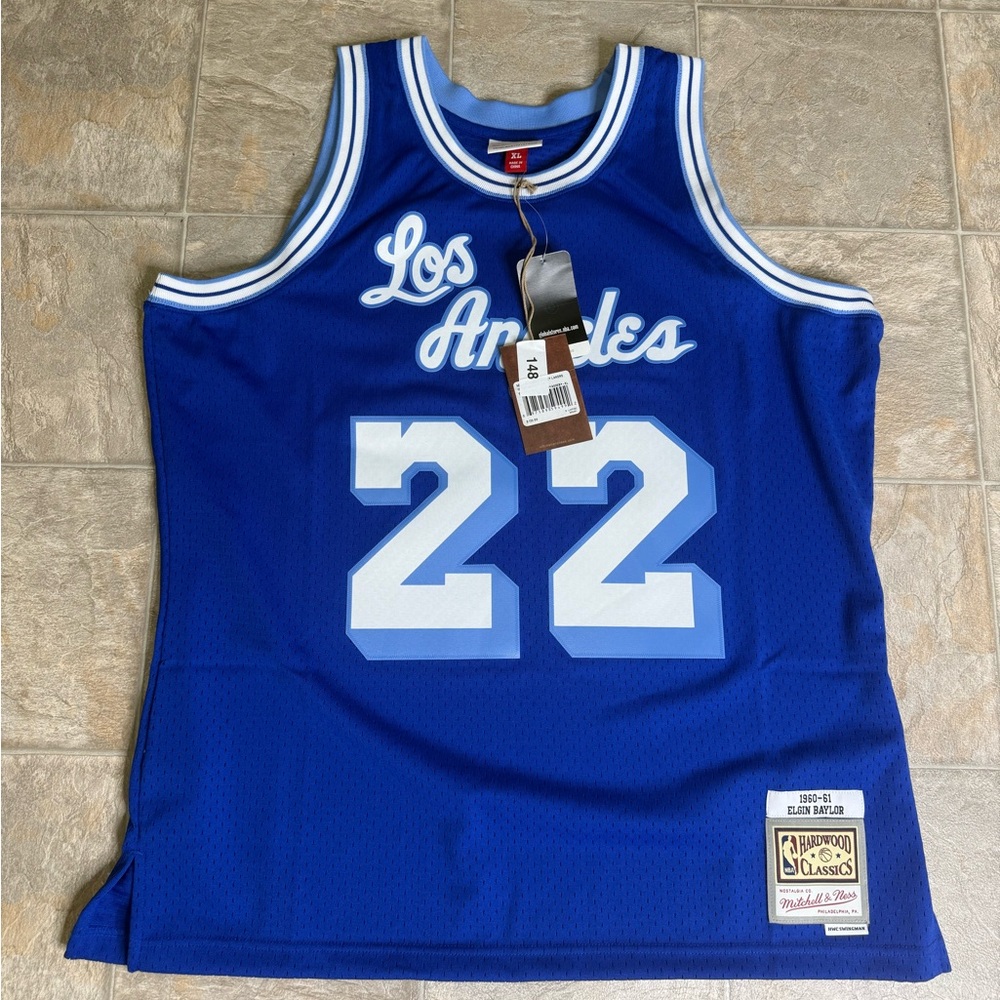 Los Angeles Lakers Mitchell And Ness Jersey Mens Size XLarge Blue #22 Baylor